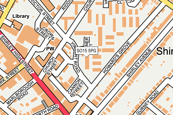 SO15 5PG map - OS OpenMap – Local (Ordnance Survey)