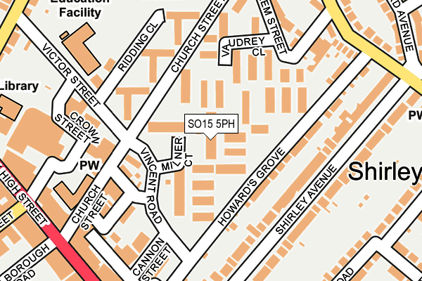 SO15 5PH map - OS OpenMap – Local (Ordnance Survey)