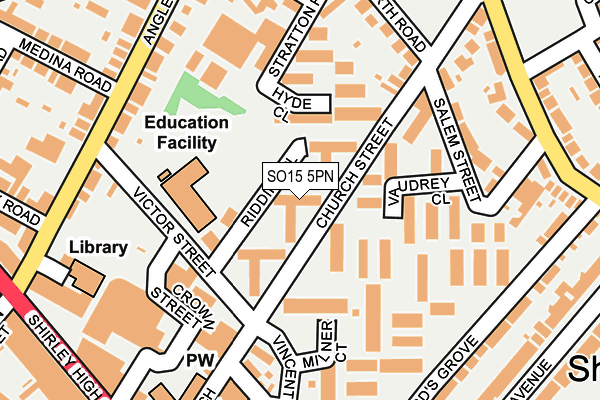 SO15 5PN map - OS OpenMap – Local (Ordnance Survey)
