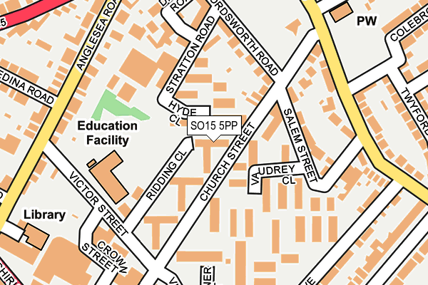 SO15 5PP map - OS OpenMap – Local (Ordnance Survey)