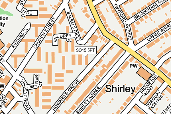 SO15 5PT map - OS OpenMap – Local (Ordnance Survey)