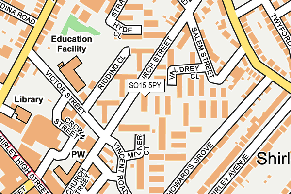 SO15 5PY map - OS OpenMap – Local (Ordnance Survey)
