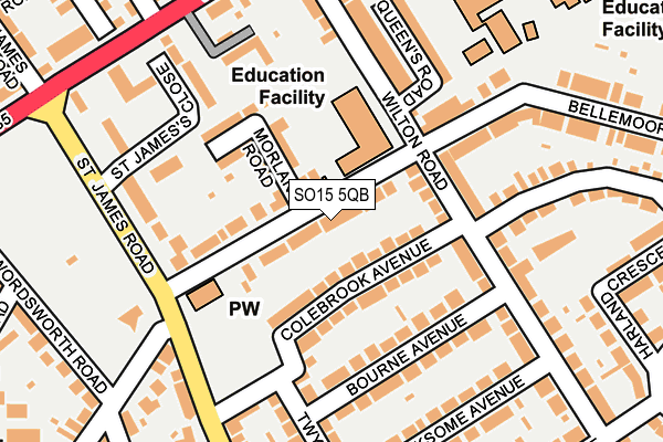 SO15 5QB map - OS OpenMap – Local (Ordnance Survey)