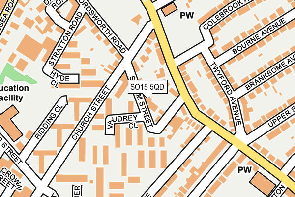 SO15 5QD map - OS OpenMap – Local (Ordnance Survey)