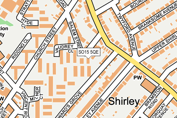 SO15 5QE map - OS OpenMap – Local (Ordnance Survey)