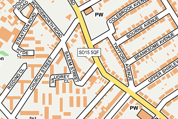 SO15 5QF map - OS OpenMap – Local (Ordnance Survey)