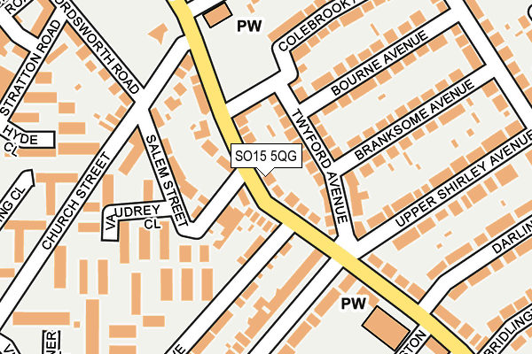 SO15 5QG map - OS OpenMap – Local (Ordnance Survey)