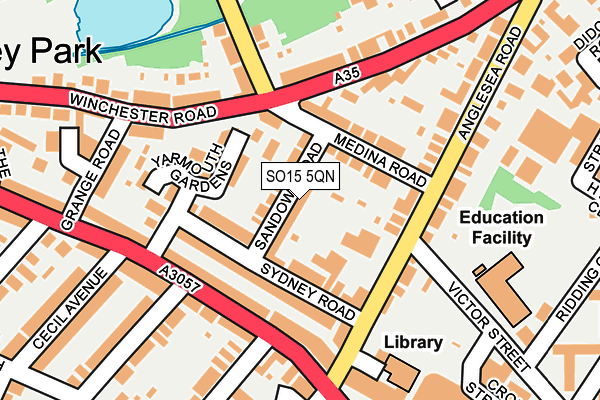 SO15 5QN map - OS OpenMap – Local (Ordnance Survey)