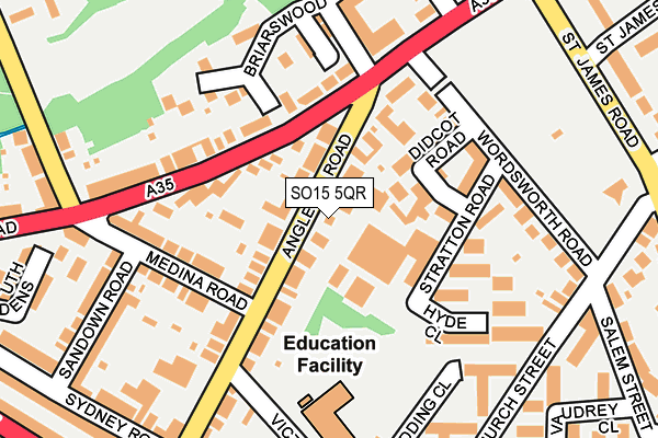 SO15 5QR map - OS OpenMap – Local (Ordnance Survey)