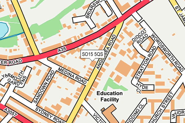 SO15 5QS map - OS OpenMap – Local (Ordnance Survey)