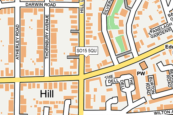 SO15 5QU map - OS OpenMap – Local (Ordnance Survey)