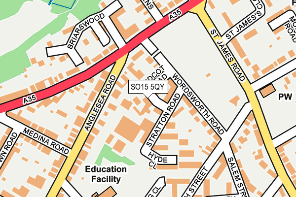 SO15 5QY map - OS OpenMap – Local (Ordnance Survey)