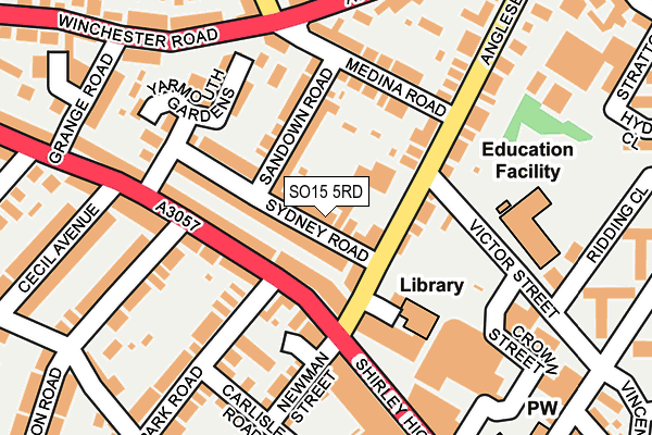 SO15 5RD map - OS OpenMap – Local (Ordnance Survey)