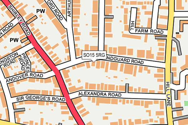 SO15 5RG map - OS OpenMap – Local (Ordnance Survey)