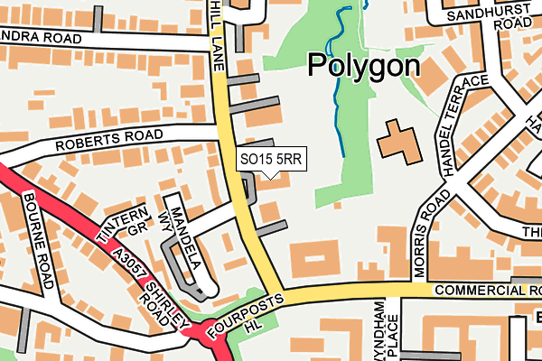 SO15 5RR map - OS OpenMap – Local (Ordnance Survey)