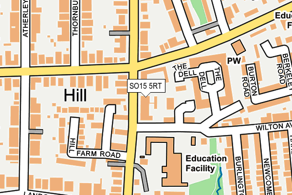 SO15 5RT map - OS OpenMap – Local (Ordnance Survey)