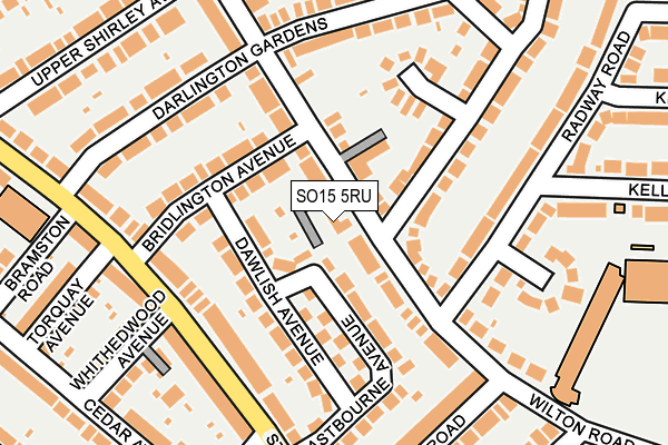 SO15 5RU map - OS OpenMap – Local (Ordnance Survey)