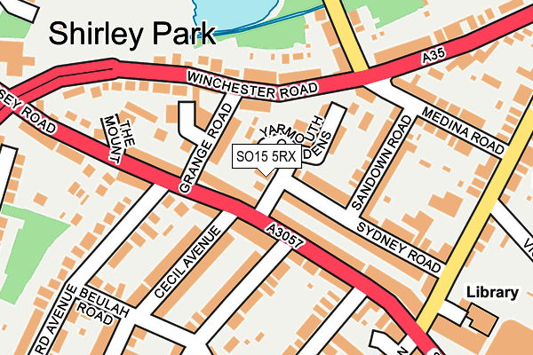 SO15 5RX map - OS OpenMap – Local (Ordnance Survey)