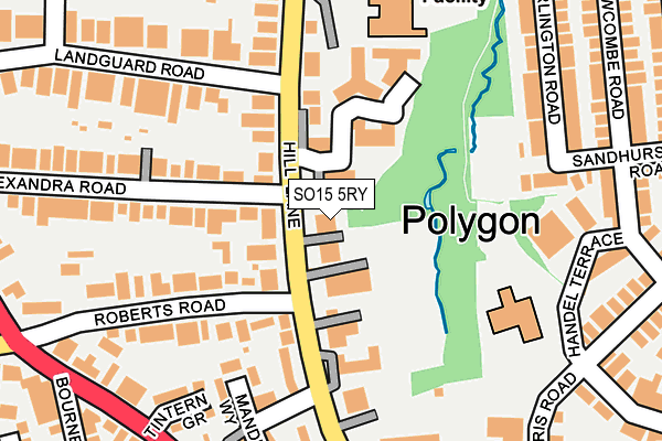 SO15 5RY map - OS OpenMap – Local (Ordnance Survey)