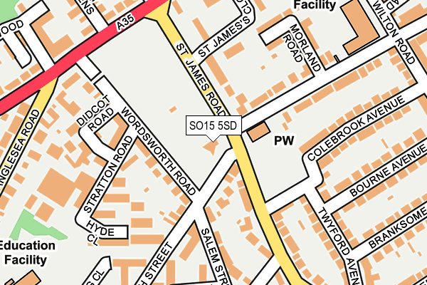 SO15 5SD map - OS OpenMap – Local (Ordnance Survey)
