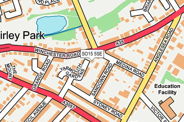 SO15 5SE map - OS OpenMap – Local (Ordnance Survey)