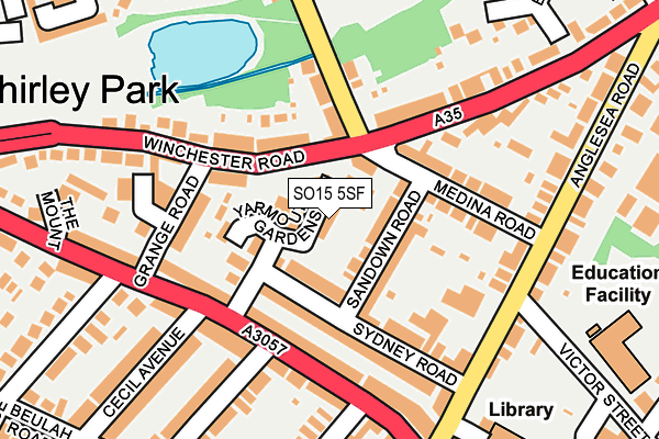 SO15 5SF map - OS OpenMap – Local (Ordnance Survey)