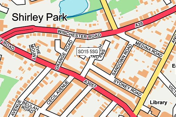 SO15 5SG map - OS OpenMap – Local (Ordnance Survey)