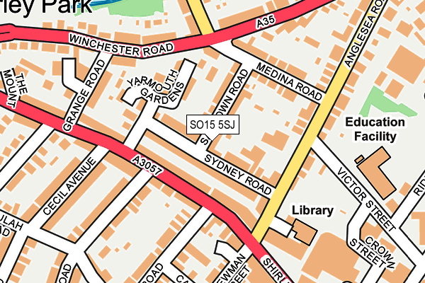 SO15 5SJ map - OS OpenMap – Local (Ordnance Survey)