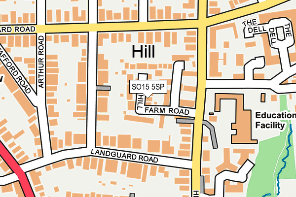 SO15 5SP map - OS OpenMap – Local (Ordnance Survey)