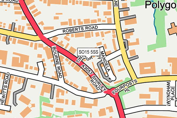 SO15 5SS map - OS OpenMap – Local (Ordnance Survey)