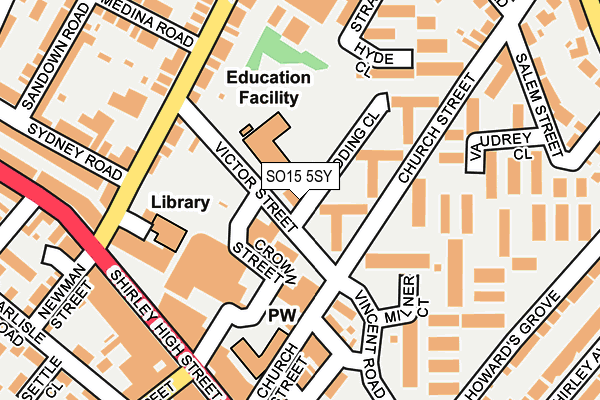 SO15 5SY map - OS OpenMap – Local (Ordnance Survey)