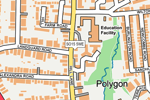 SO15 5WE map - OS OpenMap – Local (Ordnance Survey)