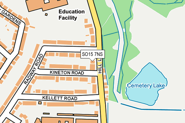 SO15 7NS map - OS OpenMap – Local (Ordnance Survey)