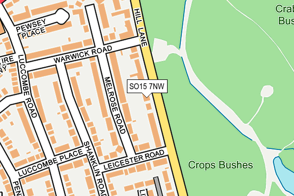 SO15 7NW map - OS OpenMap – Local (Ordnance Survey)