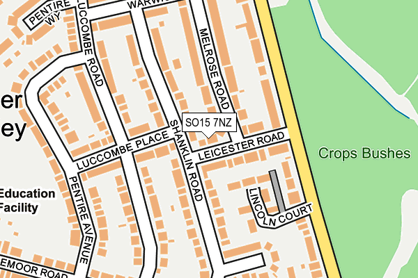 SO15 7NZ map - OS OpenMap – Local (Ordnance Survey)