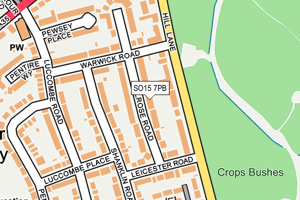 SO15 7PB map - OS OpenMap – Local (Ordnance Survey)