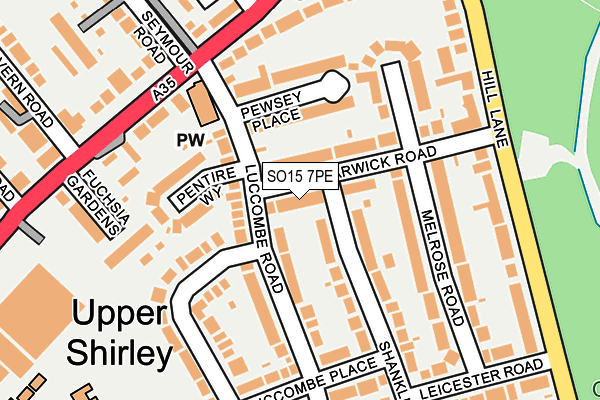 SO15 7PE map - OS OpenMap – Local (Ordnance Survey)