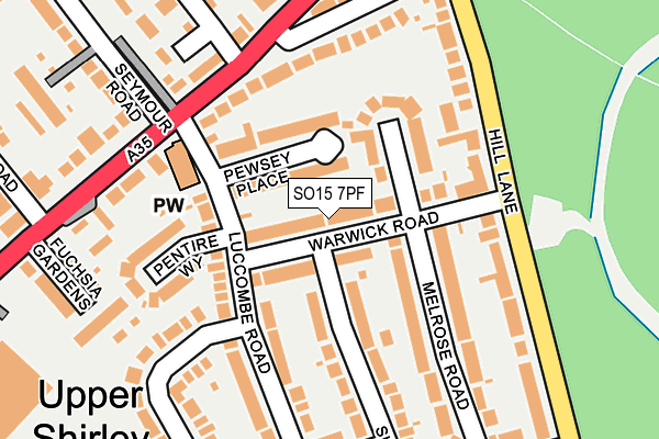 SO15 7PF map - OS OpenMap – Local (Ordnance Survey)
