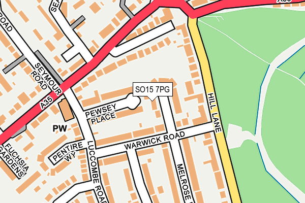 SO15 7PG map - OS OpenMap – Local (Ordnance Survey)