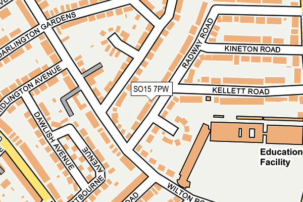SO15 7PW map - OS OpenMap – Local (Ordnance Survey)