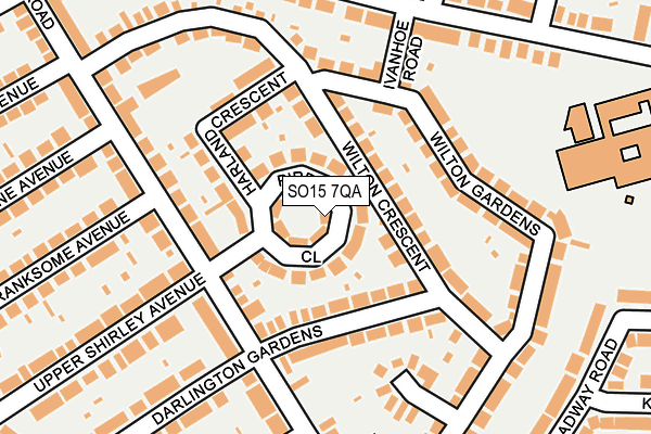 SO15 7QA map - OS OpenMap – Local (Ordnance Survey)