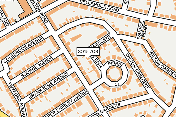 SO15 7QB map - OS OpenMap – Local (Ordnance Survey)
