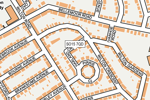 SO15 7QD map - OS OpenMap – Local (Ordnance Survey)