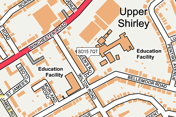 SO15 7QT map - OS OpenMap – Local (Ordnance Survey)