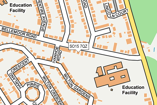 SO15 7QZ map - OS OpenMap – Local (Ordnance Survey)