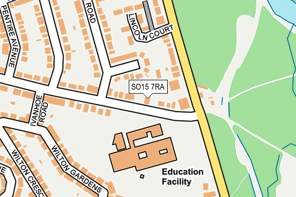 SO15 7RA map - OS OpenMap – Local (Ordnance Survey)