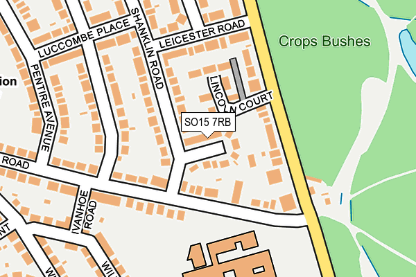 SO15 7RB map - OS OpenMap – Local (Ordnance Survey)