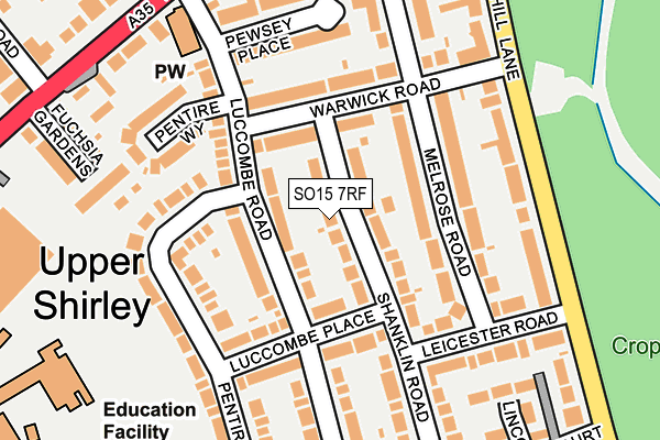 SO15 7RF map - OS OpenMap – Local (Ordnance Survey)