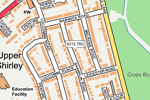 SO15 7RG map - OS OpenMap – Local (Ordnance Survey)