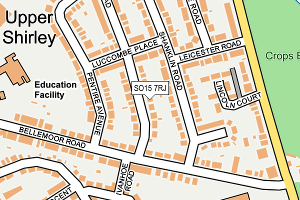 SO15 7RJ map - OS OpenMap – Local (Ordnance Survey)